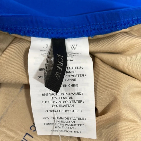 NWT J. Crew High Rise Waist and Triangle Top Bikini Swimsuit Blue Floral S - Picture 9 of 16